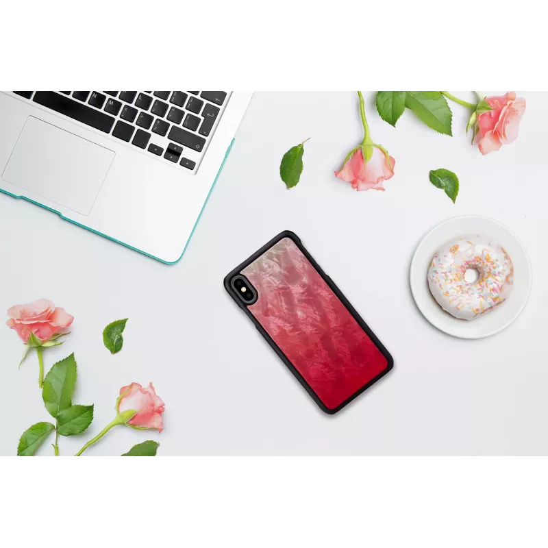 Capa para smartphone iKins para iPhone XS Max – lago rosa com detalhes pretos
