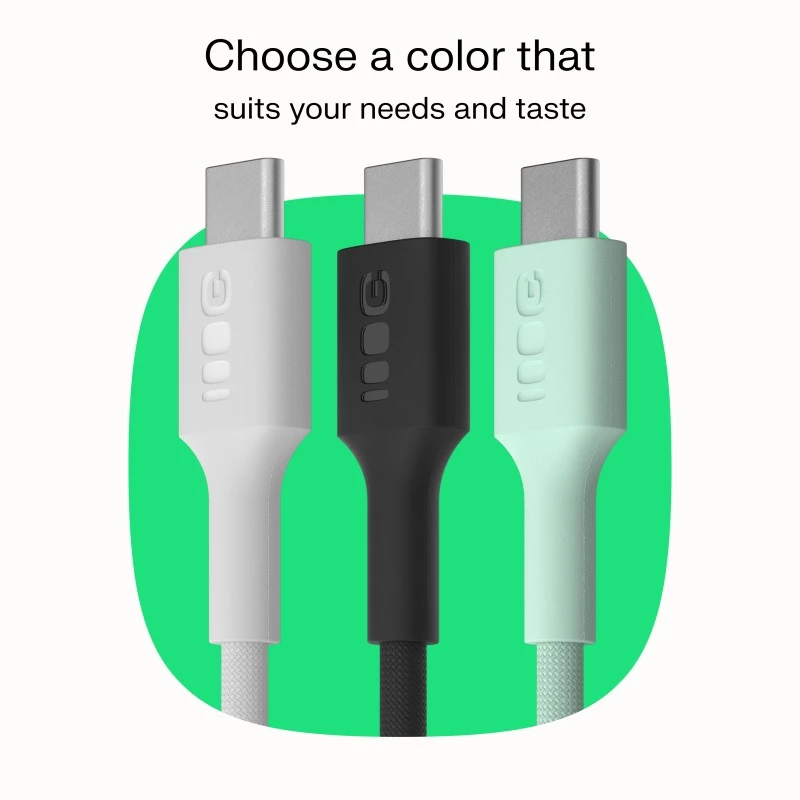 Cabo USB-C-USB-C PowerStream 100W entrançado 1,2m branco