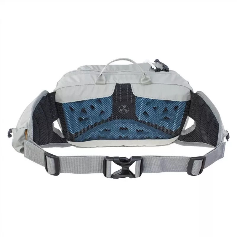 Bolsa de cintura EVOC Hip Pack mesh nylon ripstop cinzento 3L unissexo