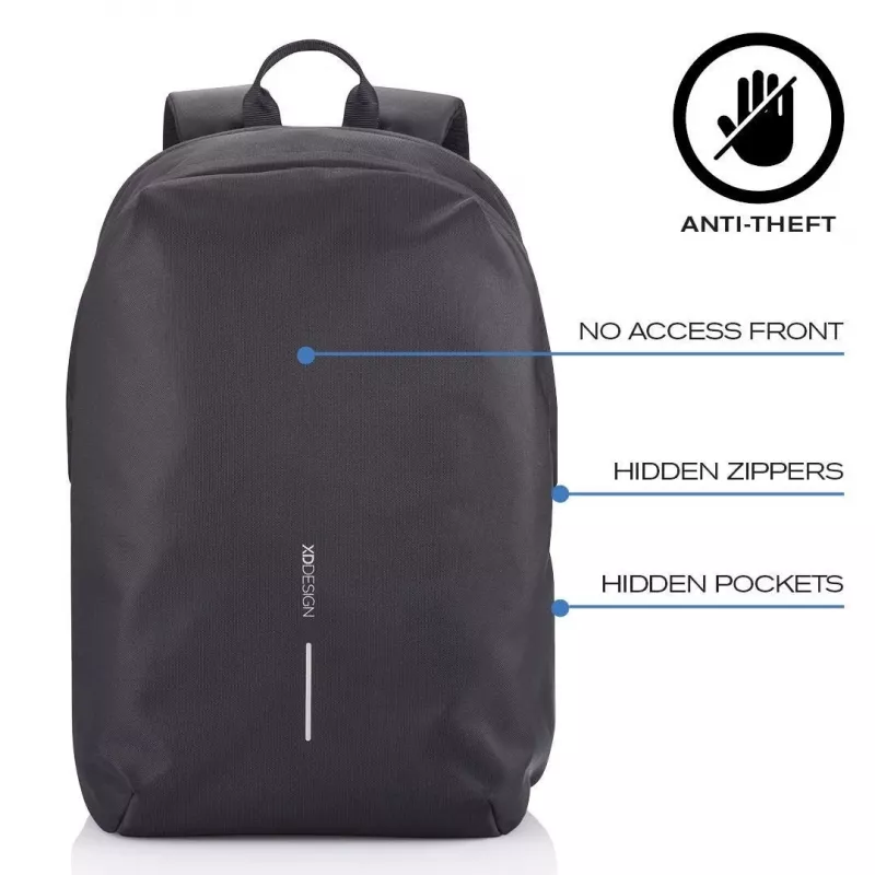 Mochila de lazer XDDESIGN Bobby Soft com compartimento para portátil de 15,6 polegadas, 16 l, PET, preto