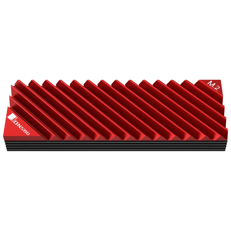 Dissipador/refrigerador Jonsbo M.2-3 vermelho preto 24,4 mm 73 mm 9,6 mm