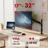 Suporte para monitor MACLEAN MC-135 com mola a gás para ecrãs de 17 a 32 polegadas, carga 2–10 kg, preto