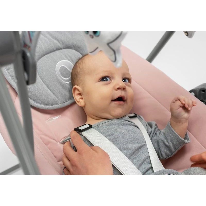 Cadeira de bebé Lionelo OTTO COZY cinzento — cadeira de bebé compacta, assento macio, cinto de segurança
