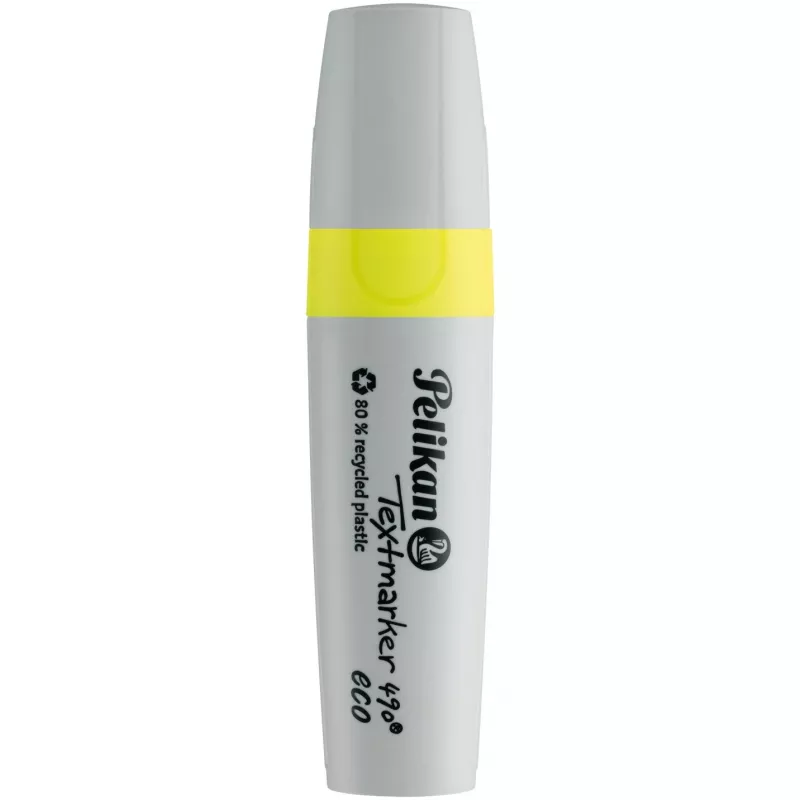 Marcador Pelikan Textmarker 490 eco ponta chanfrada amarelo