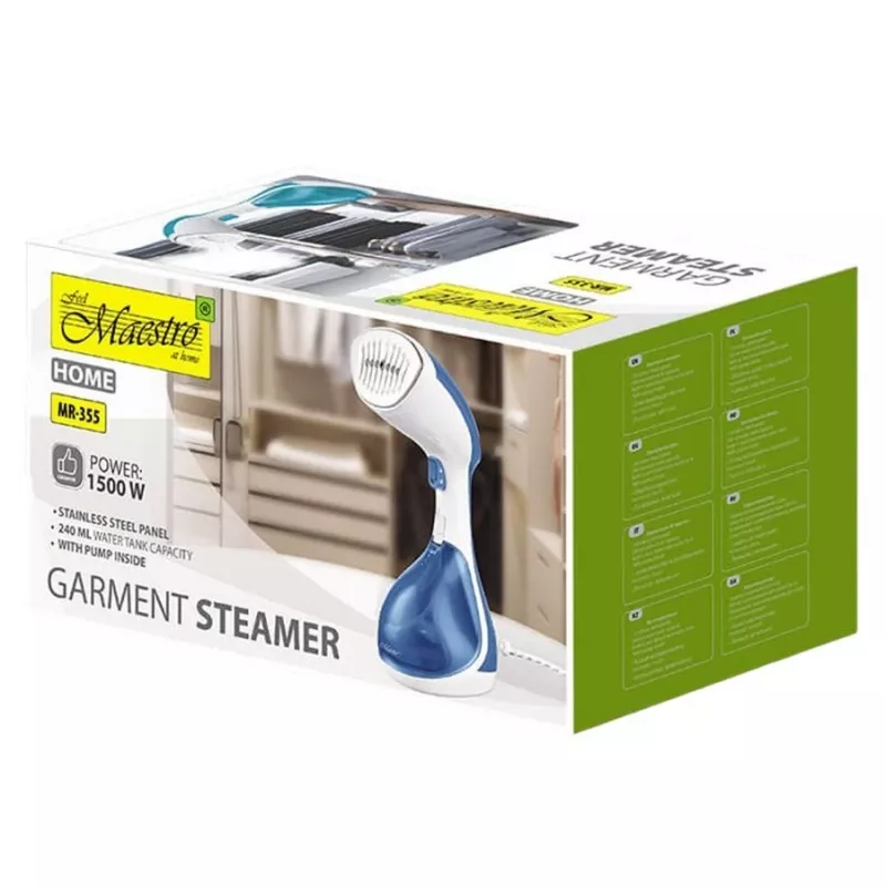 Maestro MR-355-BLUE vaporizador de roupa, 1500 W, azul