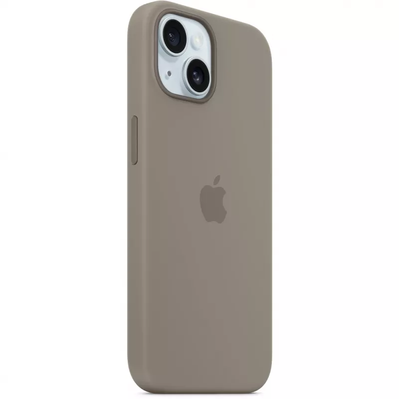 Capa de silicone com MagSafe para iPhone 15 – Clay