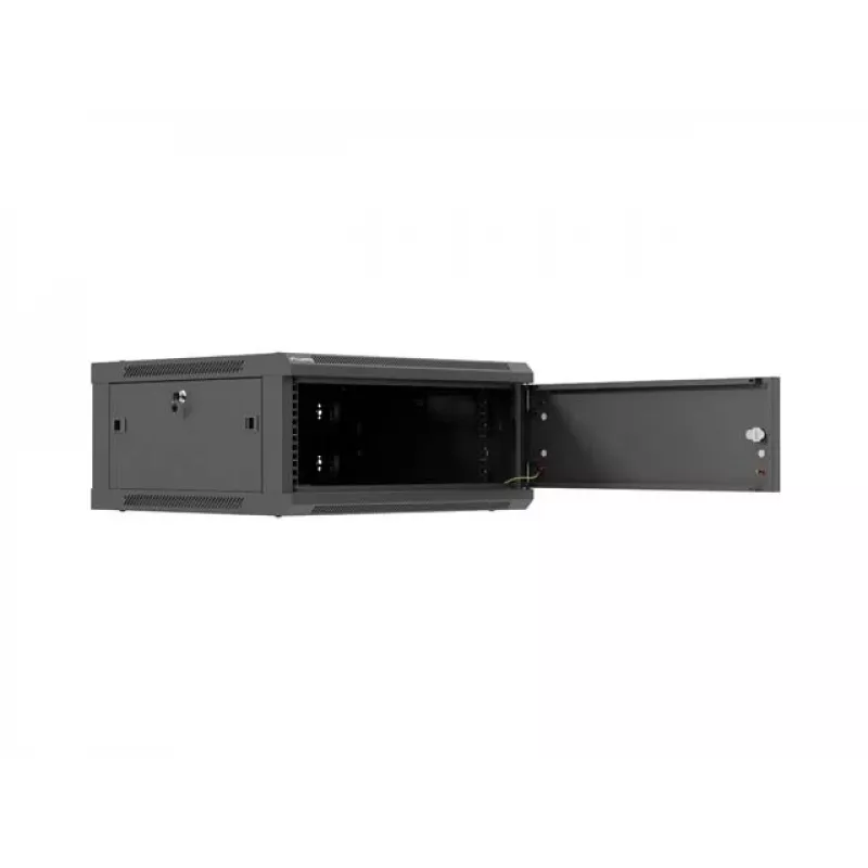 Armário de rede 19 polegadas para montagem na parede LANBERG 4U 600×600 mm, preto