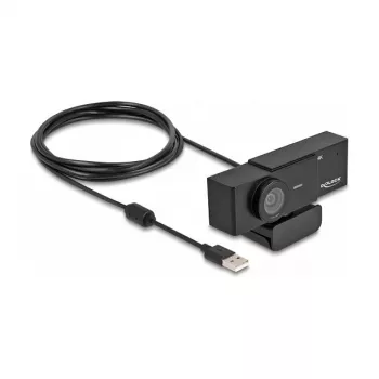 Webcam DeLOCK 96400 8 MP 3840 x 2160 píxeis USB 2.0 preto