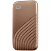 WD My Passport SSD WDBAGF0010BGD - SSD - encriptado - 1 TB - externo (portátil) - USB 3.2 Gen 2 (conector USB-C) - AES de 256 bits - dourado