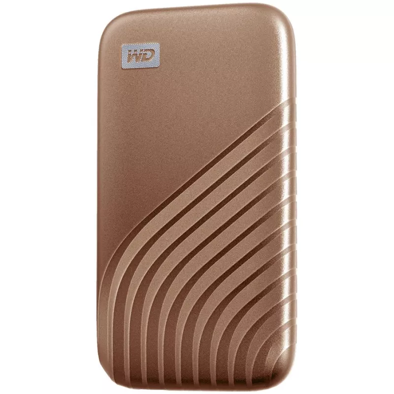 WD My Passport SSD WDBAGF0010BGD - SSD - encriptado - 1 TB - externo (portátil) - USB 3.2 Gen 2 (conector USB-C) - AES de 256 bits - dourado