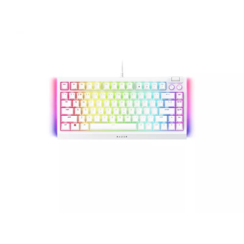 Teclado gaming mecânico Razer BlackWidow V4 75% USB QWERTY US-Inglês branco