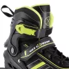 Patins em linha 2IN1 Nils Extreme NH18191 preto/LIME TAMANHO L (39-43) com patins de hóquei substituíveis
