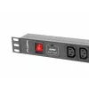 Lanberg PDU-08I-0200-C20-BK Unidade de distribuição de energia (PDU) 1U Preto 8 saídas AC (PDU-08I-0200-C20-BK)