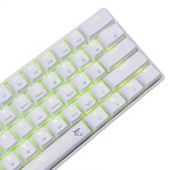 Teclado mecânico com fios White Shark Shinobi-2 (GK-004221) — interruptores azuis, branco, layout US
