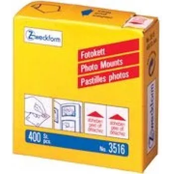 Quadrados de montagem fotográfica AVERY frente e verso 12×12 mm, 400 unid. com distribuidor (PH3516)