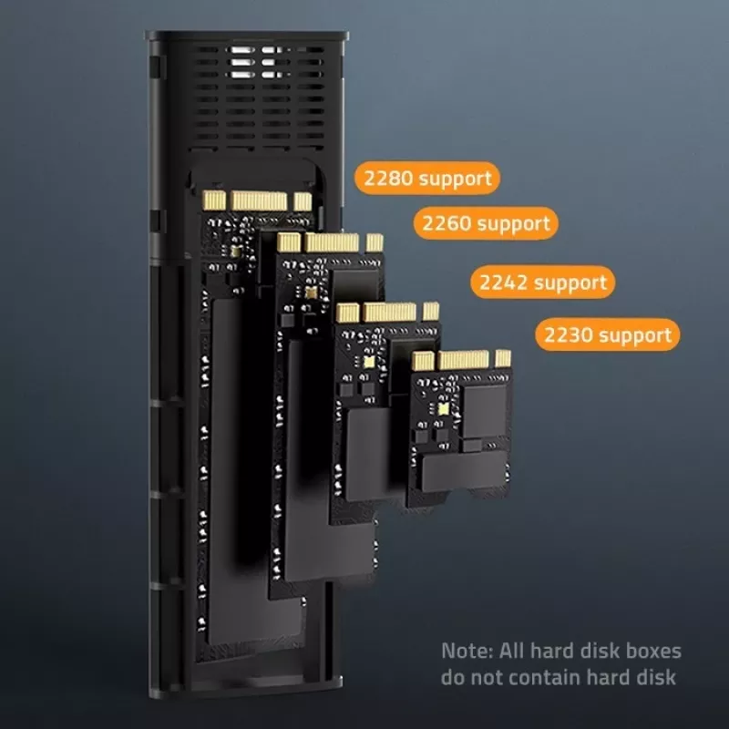 Caixa | compartimento NV2271 para disco M.2 SSD | SATA | NVMe | USB-C | 2TB