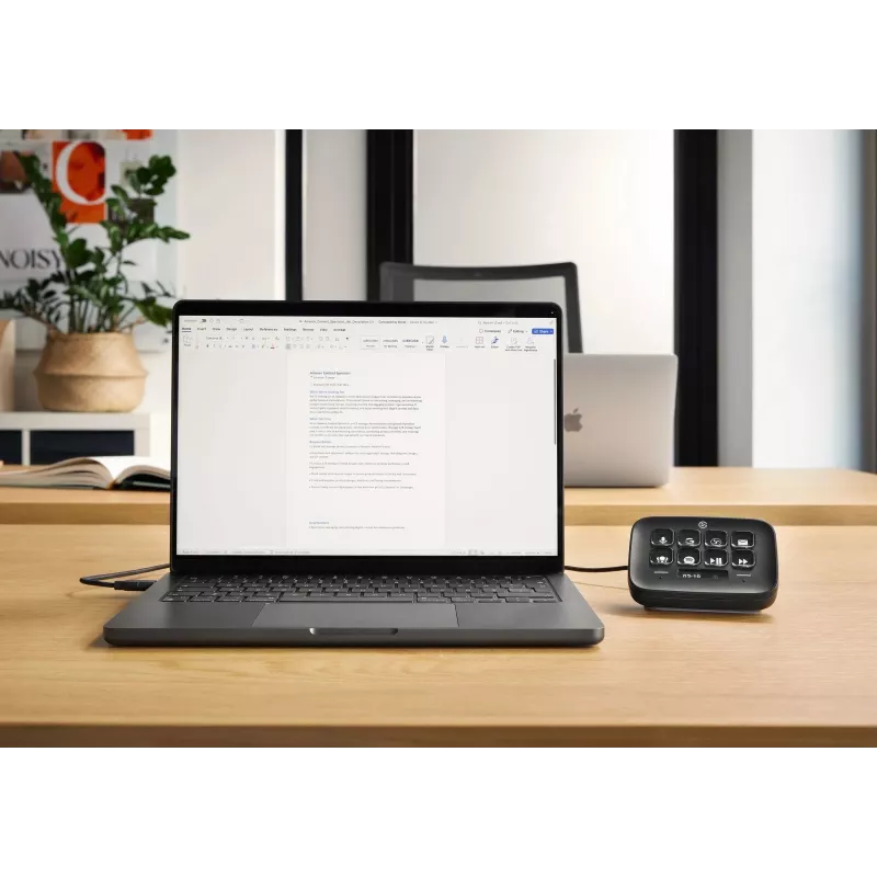 Stream Deck Elgato Neo preto 10GBJ9911 — teclas personalizáveis para atalhos e macros
