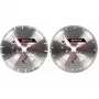 Conjunto de discos de corte diamantados para rebarbadora EINHELL 230×22,23×1,8 mm, coroa turbo, 2 unidades