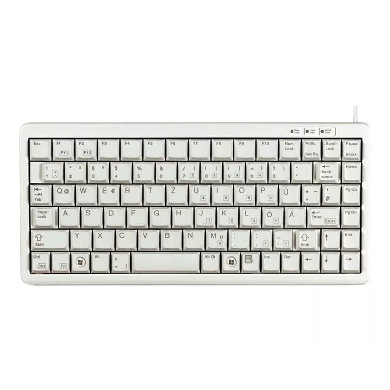 Teclado CHERRY Compact, Combo (USB + PS/2) Office USB + PS/2 QWERTY cinzento