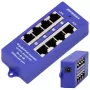 Injetor PoE Extralink Gigabit 4 Portas, 4x 1000Mb/s RJ45, 48V, azul/preto