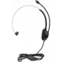 Headset Mono On-Ear Manhattan (USB), braço do microfone (acolchoado), embalagem caixa de venda, arco de cabeça ajustável, controlo de volume em linha, almofadas auriculares, USB-A para som e microfone, cabo 1,5 m, Três anos de garantia