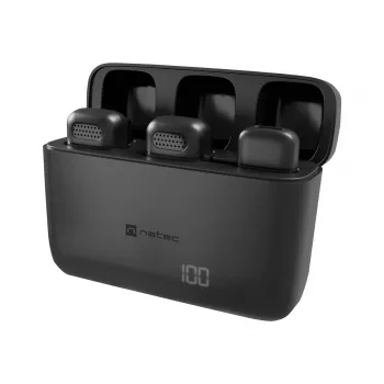 NATEC Hopper Black microfone lavalier/de lapela
