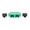 Adaptador SC/APC duplex Extralink, monomodo, verde