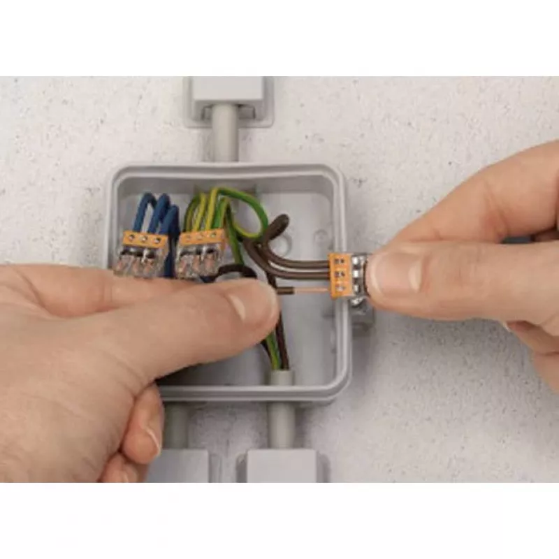 Conector de terminais Wago 4 polos 0,5–2,5 mm² 24 A 400 V
