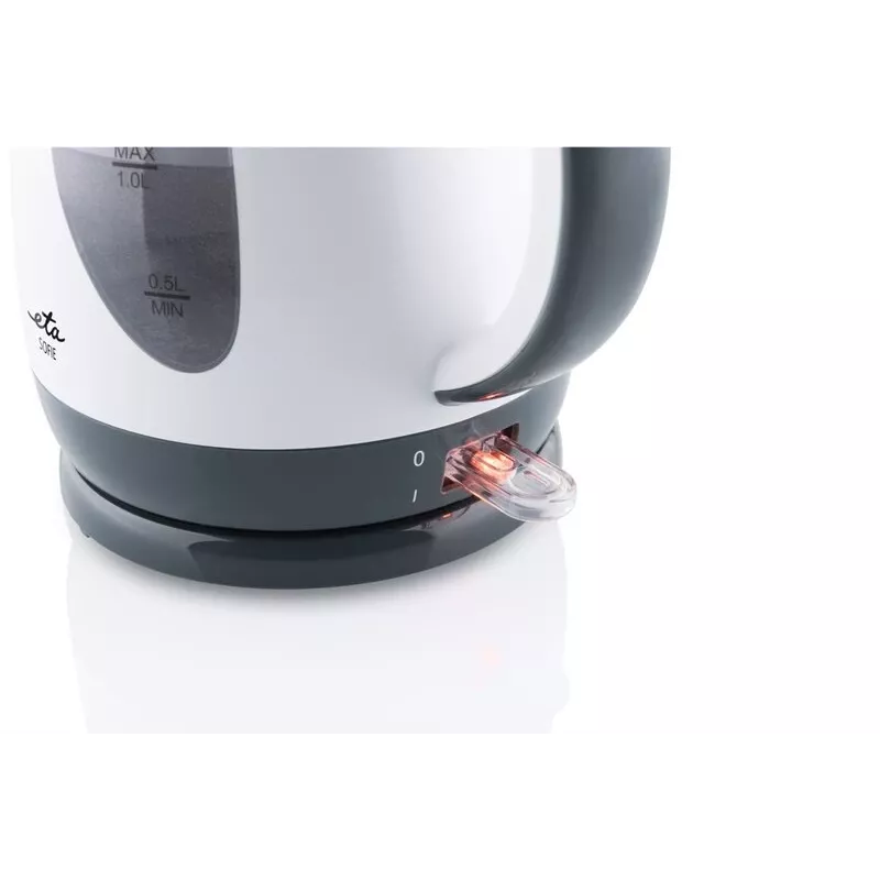 Chaleira elétrica ETA Sofie 1 l 2200 W, plástico branco, base 360°