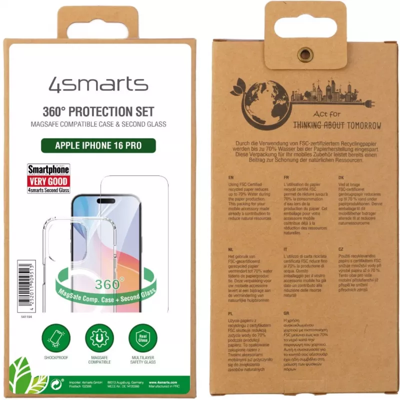 Capa 4smarts iPhone 16 Pro 16 cm (6,3 polegadas) Transparente
