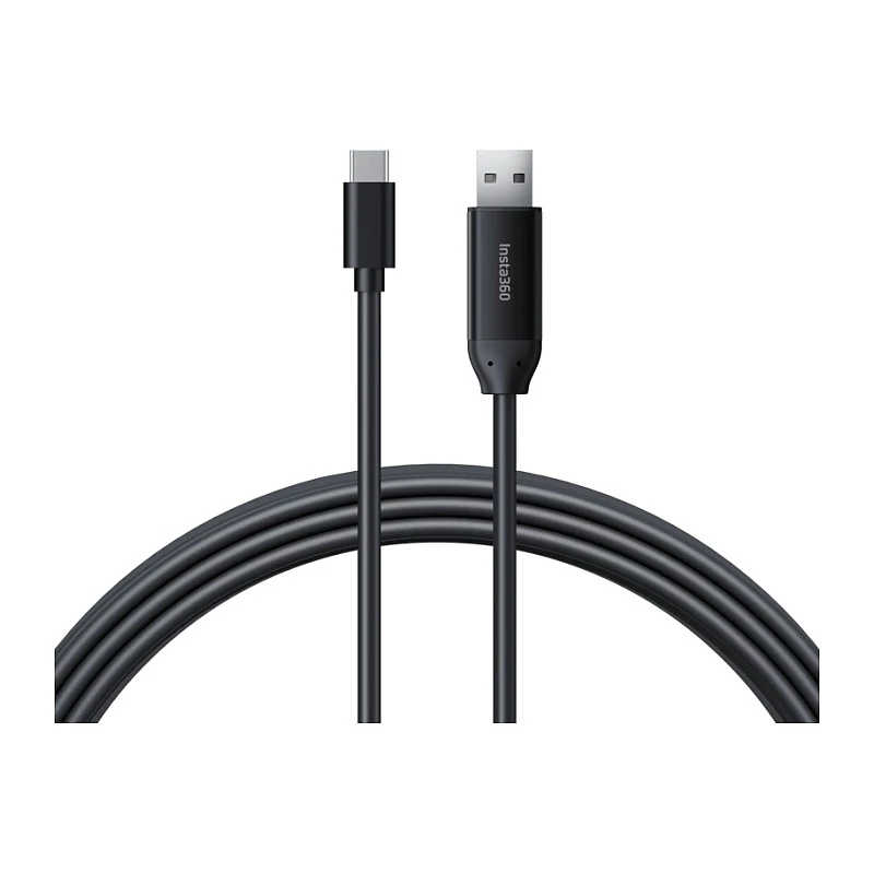 Cabo USB-A para USB-C Insta360 Connect extra longo 10 m – cabo de dados e carregamento para dispositivos USB-C