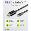 Goobay 75705 cabo de USB-C para DisplayPort, 4K 60 Hz, 2 m, 21,6 Gbit/s, preto