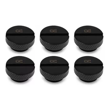 Alphacool Eiszapfen parafusos de fecho G1/4 (tampões), pretos, pack de 6
