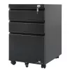 Unidade de gavetas de escritório Maclean MC-850 preto metal 2 gavetas