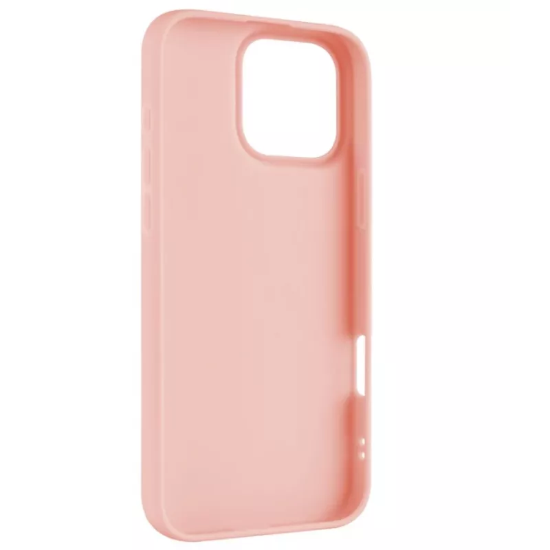 Capa traseira de proteção FIXED para Apple iPhone 16 Pro Max, superfície emborrachada, rosa