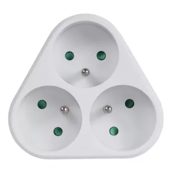 Adaptador de viagem Type E (FR) para Type F branco Maclean MCE214