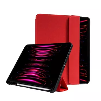 Capa tipo folio Crong Flexfolio 27,7 cm (10,9 polegadas) para iPad 11 Pro Air vermelho