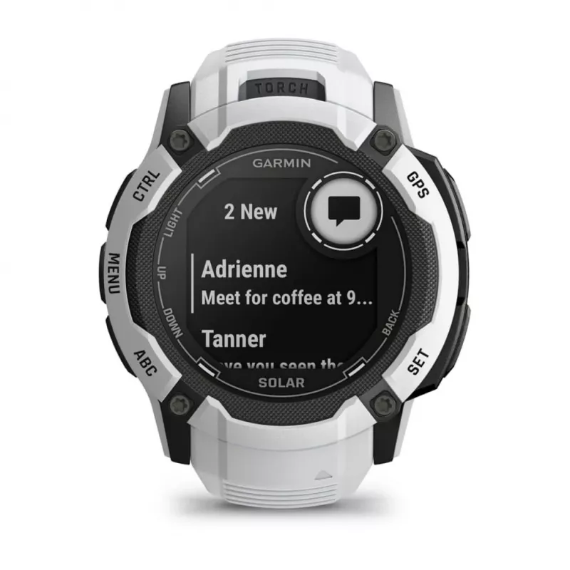 Garmin Instinct 2X Solar 2,79 cm (1,1) MIP 50 mm Digital 176 x 176 píxeis Ecrã tátil branco GPS (satélite)