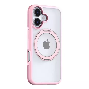 Capa protetora Torras Ostand R Fusion para iPhone 16 – rosa, fina, leve, proteção contra riscos e impactos ligeiros
