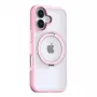 Capa protetora Torras Ostand R Fusion para iPhone 16 – rosa, fina, leve, proteção contra riscos e impactos ligeiros