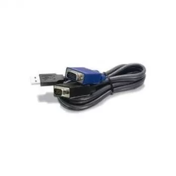 Cabo KVM Trendnet TK-CU15 preto 4,5 m
