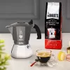 Máquina de café BIALETTI BRIKKA INDUCTION 4TZ 180 ml antracite, prateado