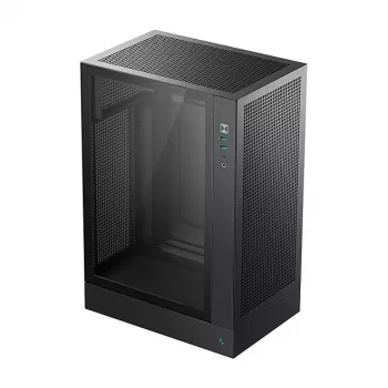Caixa para PC DeepCool CH170 PLUS Tower preto – micro-ATX/mini-ITX, vidro temperado, USB-C, fonte de alimentação em cima