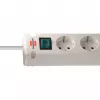 Brennenstuhl Bremounta extensão, 5 tomadas + 2x USB-C, 3 m, branca