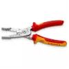 Descarnador de cabos Knipex 13 76 200 ME capacidade de descarnar 6 mm vermelho aço inoxidável amarelo