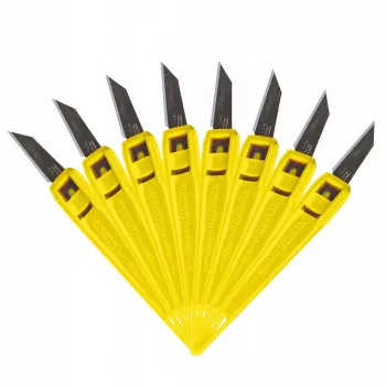 X-ato STANLEY 1-10-601 Metallic vermelho/amarelo, lâmina retrátil, cabo 18 cm, pack de 50