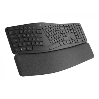 Teclado Logitech Ergo K860 for Business RF Wireless + Bluetooth suíço grafite (920-010347)