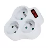 Esperanza ELK304W repartidor elétrico, 3 tomadas com interruptor, branco