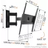 Vogels | Suporte de parede | MA3040-A1 | Totalmente móvel | 32-65 | Capacidade máxima 25 kg | preto