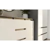 Cómoda 2 portas 3 gavetas top e shop M-MP-K-MAL-2D3S-ANTBIA — estrutura antracite, portas brancas, 1200×750×400 mm